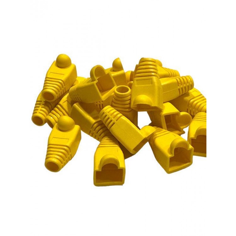 Sarı cat5 kılıf sarı cat6 kılıf rj45 koruma kılıfı sarı 100 adet