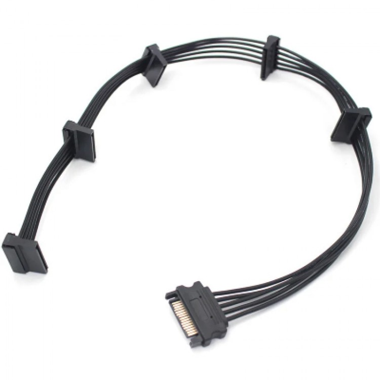 Sata power çoğaltıcı 5 port sata power çoğaltıcı 1x5 sata power splitter 80 cm 5 li sata power