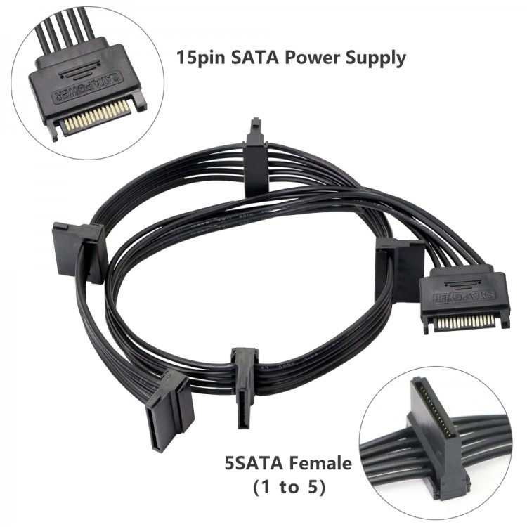 Sata power çoğaltıcı 5 port sata power çoğaltıcı 1x5 sata power splitter 80 cm 5 li sata power Sata power çoğaltıcı 5 port sata power çoğaltıcı 1x5 sata power splitter 80 cm 5 li sata power