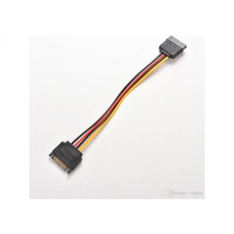 Sata power uzatma kablosu 15 pin dişi erkek sata power uzatma kablosu 30 cm