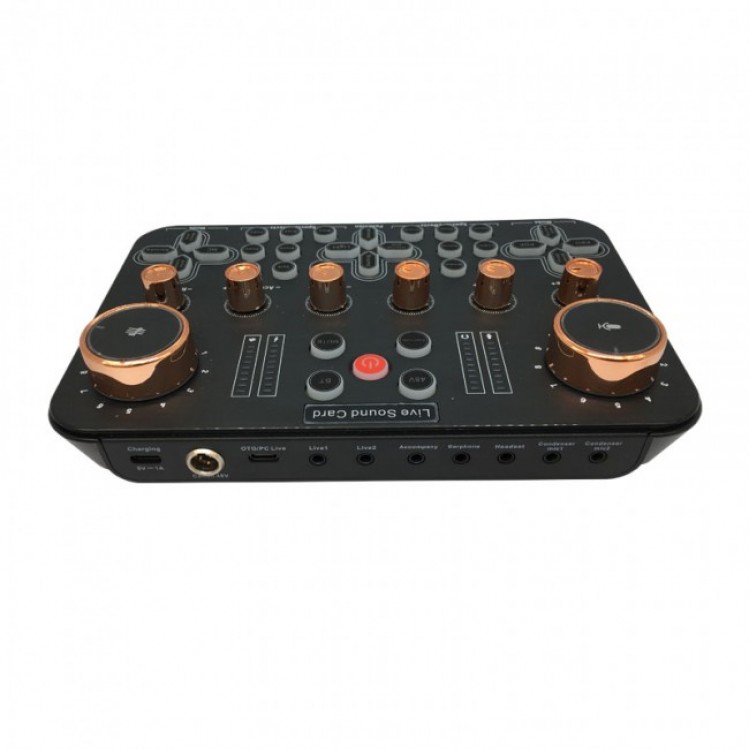 Ses değiştiricili canlı yayın ses kartı effectsli canlı yayın mixeri