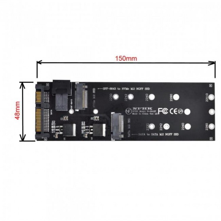 Sff 8643 nvme çevirici m.2 ngff sata çevirici nvme ssd sff çevirici NVME SATA YA ÇEVRİLMEZ DİKKATLİ ALIM YAPINIZ