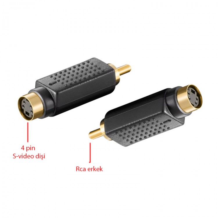 Svideo dişi to rca erkek çevirici s-video rca çevirici adaptör