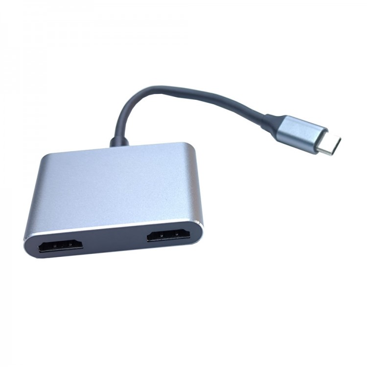 Type-C to 2x hdmı 1x usb 3.0 1x type c şarj 4 in 1 çevirici