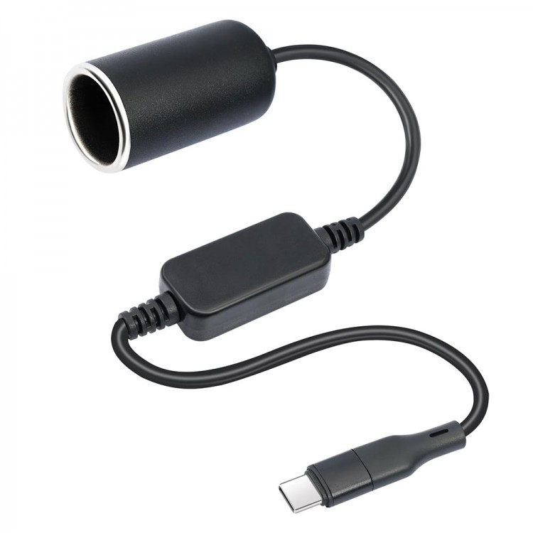 Type C to Çakmak Adaptörü, 5V -12V Araba Cihazları için Güç Kaynağı
