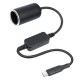 Type C to Çakmak Adaptörü, 5V -12V Araba Cihazları için Güç Kaynağı