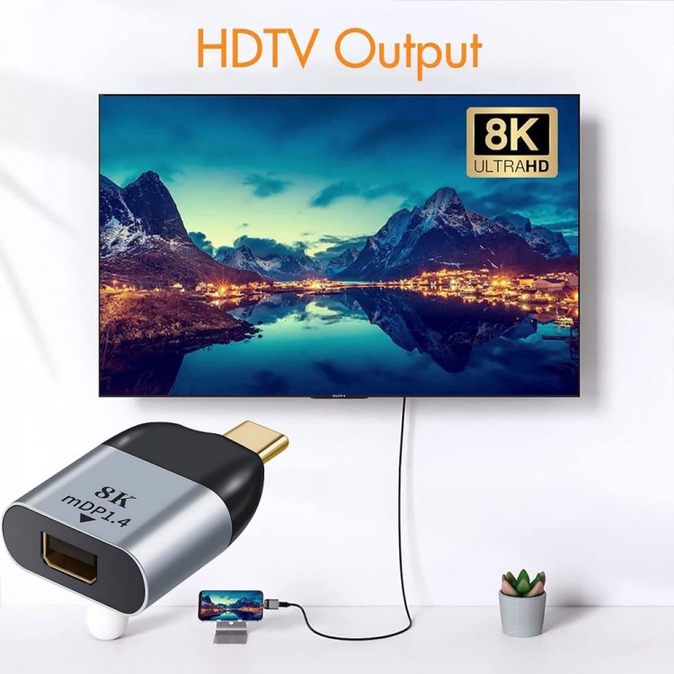 Type C to Mini display çevirici usb c den 8k minidisplay port 1.4 çevirici Type C to Mini display çevirici usb c den 8k minidisplay port 1.4 çevirici