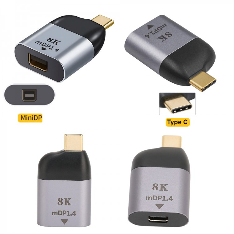Type C to Mini display çevirici usb c den 8k minidisplay port 1.4 çevirici Type C to Mini display çevirici usb c den 8k minidisplay port 1.4 çevirici
