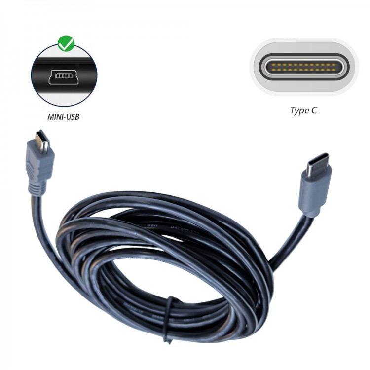 Type c to 5 pin mini usb kablo şarj ve data kablous 3 metre