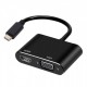 Type c to hdmi +vga çevirici macbook ,notebook için type c vga hdmi çevirici Type c to hdmi +vga çevirici macbook ,notebook için type c vga hdmi çevirici