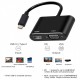 Type c to hdmi +vga çevirici macbook ,notebook için type c vga hdmi çevirici Type c to hdmi +vga çevirici macbook ,notebook için type c vga hdmi çevirici