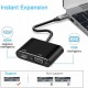 Type c to hdmi +vga çevirici macbook ,notebook için type c vga hdmi çevirici Type c to hdmi +vga çevirici macbook ,notebook için type c vga hdmi çevirici