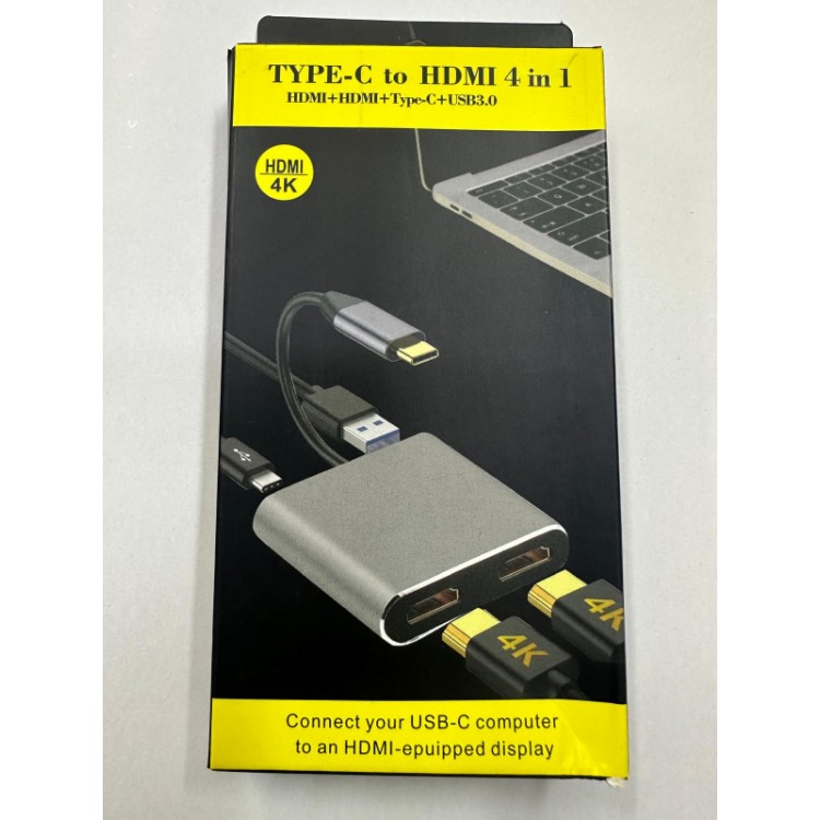 Typec dual hdmi çevirici type-c 2x hdmi çevirici typec 2 port hdmi çevirici
