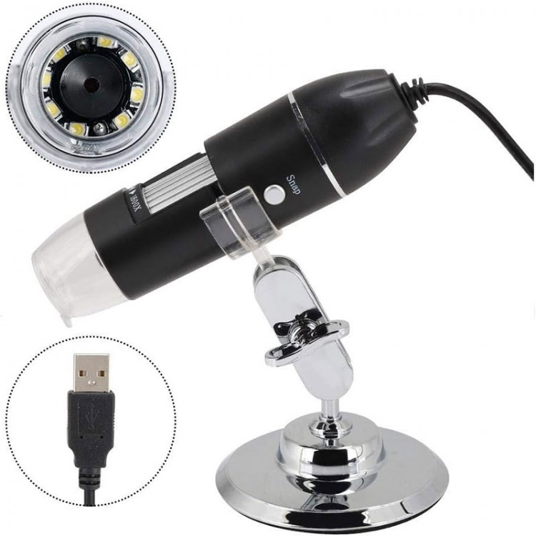 USB 2.0 Dijital El Tipi Mikroskop Kablolu Endoskop Kamera 8 ledli
