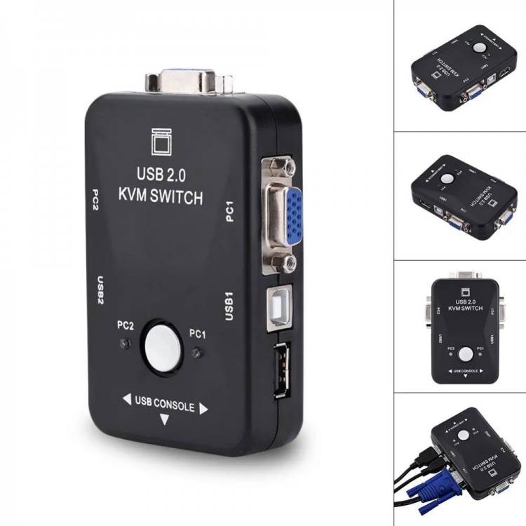 Usb 2.0 Kvm Switch 2 port vga usb kvm switch