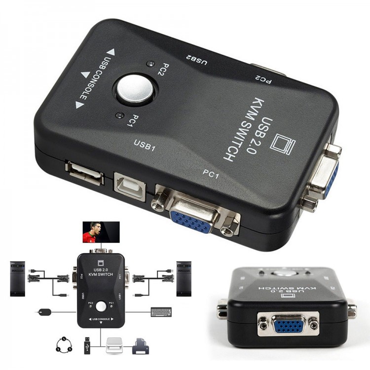 Usb 2.0 Kvm Switch 2 port vga usb kvm switch