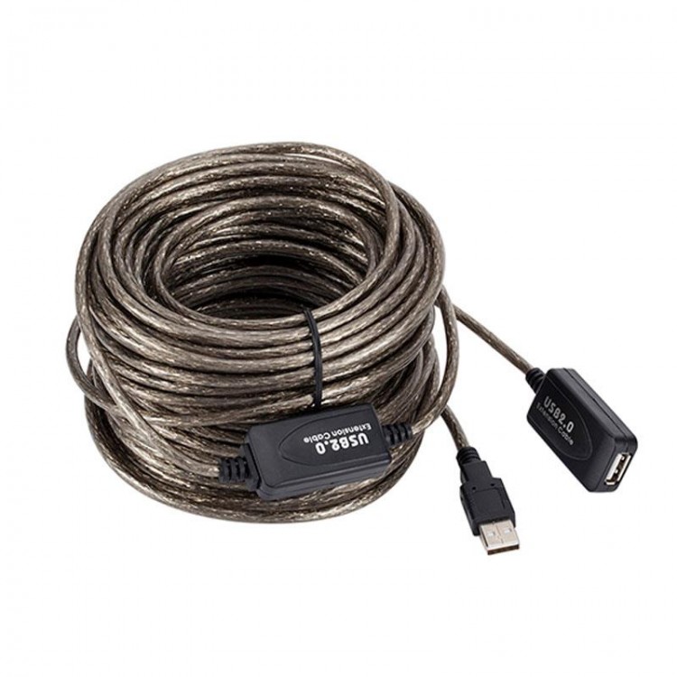 Usb 2.0 güçlendirilmiş extension kablo usb 2.0 dişi erkek kablo 20m
