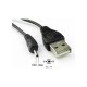 Usb 2.0 mm 0.6 mm dc kablo 14 cm 2.0 mm 0.6 mm usb kablo