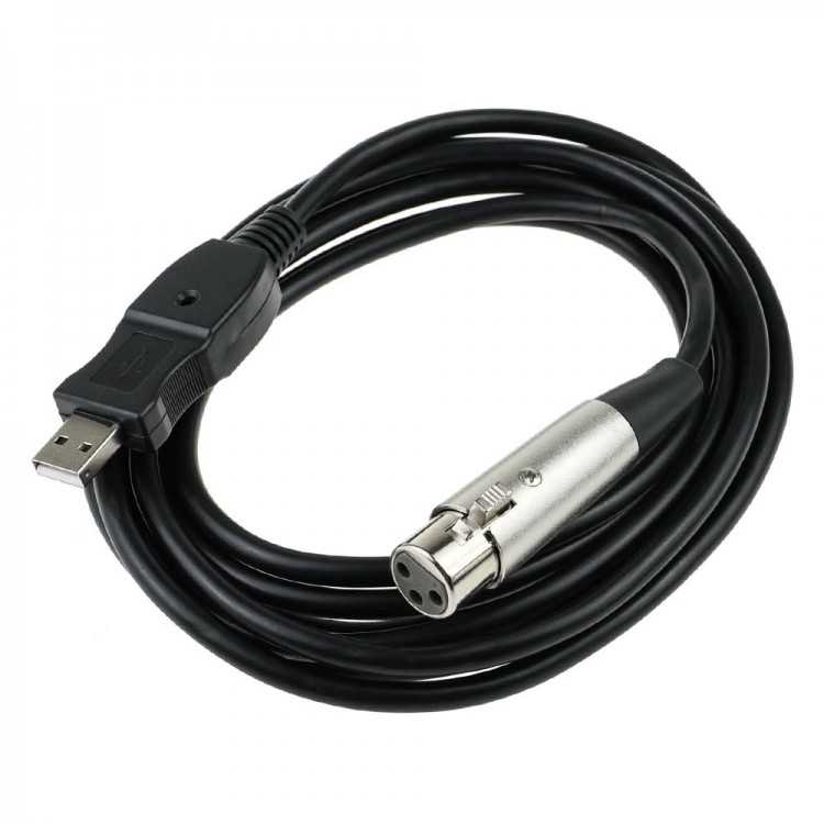 Usb 2.0 to cannon XLR mikrofon kablosu usb xlr çevirici kablo 3m