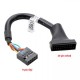 Usb 2.0 usb 3.0 çevirici 9 pin 19 pin çevirici 9 pin dişi 19 pin erkek çevirici