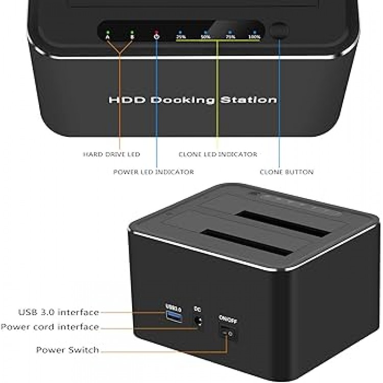 Usb 3.0 dual docking station 2 port ssd docking station