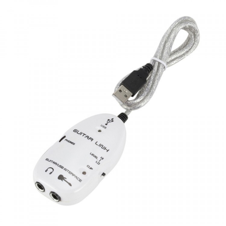 Usb guitar link kablo usb enstrüman kablosu 6.3 mm girişli usb ses kartı