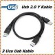 Usb y kablo 70 cm erkek erkek usb y kablo