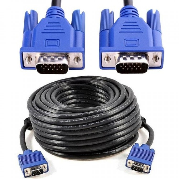 Vga 15 pin erkek erkek görüntü aktarım kablosu 60 metre