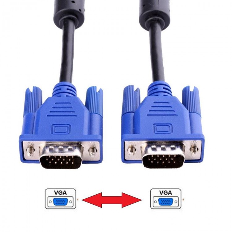 Vga 15 pin erkek erkek görüntü kablosu  1,5 metre