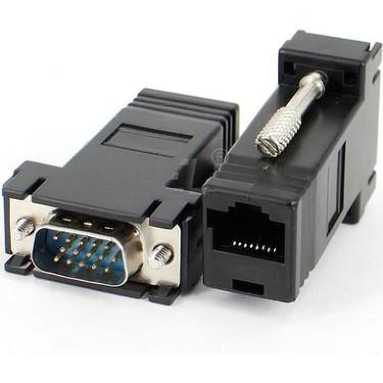 Vga extender cat5  cat6 vga uzatma 30 metreye kadar