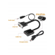 Vga hdmi çevirici usb güç destekli vga hdmi çevirici erkek vga dişi hdmi çevirici