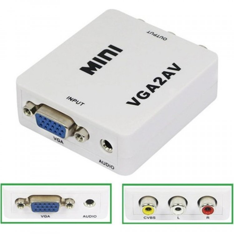 Vga rca çevirici vga av çevirici