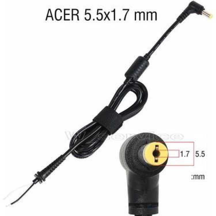 Acer adaptör tamir kablosu notebook adaptör tamir kablosu 5.5 mm 1.7 mm adaptör tamir kablosu