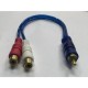 Amfi kablosu ses sistemi kablosu rca erkek 2x rca dişi kablo 2 rca dişi rca erkek kablo 25 cm Amfi kablosu ses sistemi kablosu rca erkek 2x rca dişi kablo 2 rca dişi rca erkek kablo 25 cm
