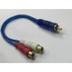 Amfi kablosu ses sistemi kablosu rca erkek 2x rca dişi kablo 2 rca dişi rca erkek kablo 25 cm Amfi kablosu ses sistemi kablosu rca erkek 2x rca dişi kablo 2 rca dişi rca erkek kablo 25 cm
