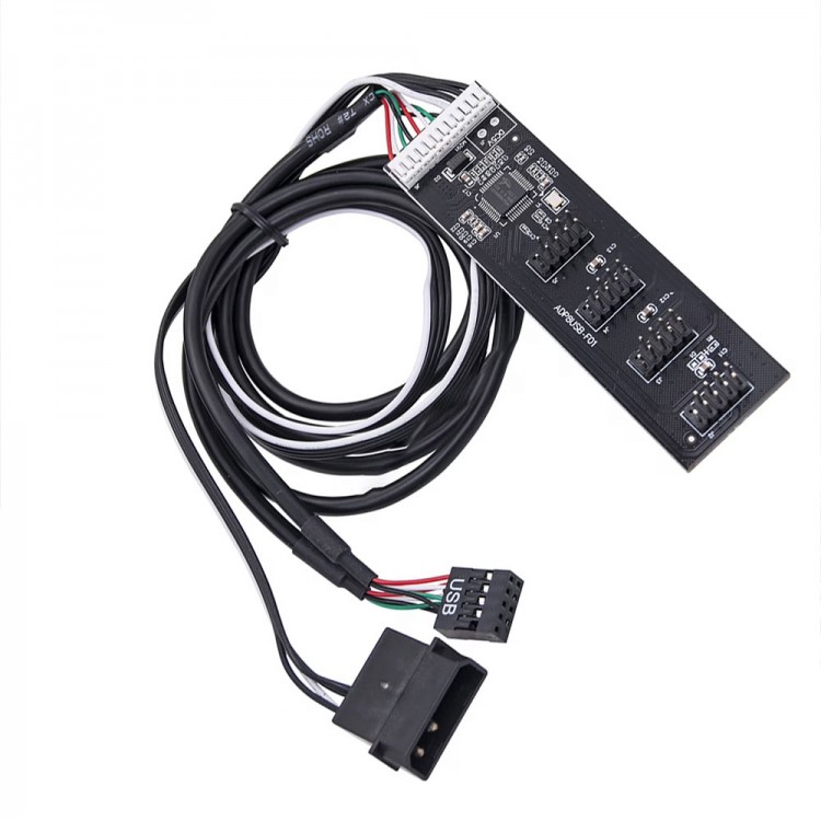 9 pin Anakart USB 2.0 çoklayıcı usb hub 4 Erkek 9 pin uzatma adaptörü