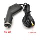 araç şarj adaptörü 5v 2A araç şarj adaptörü 5,5mmx2,5mm
