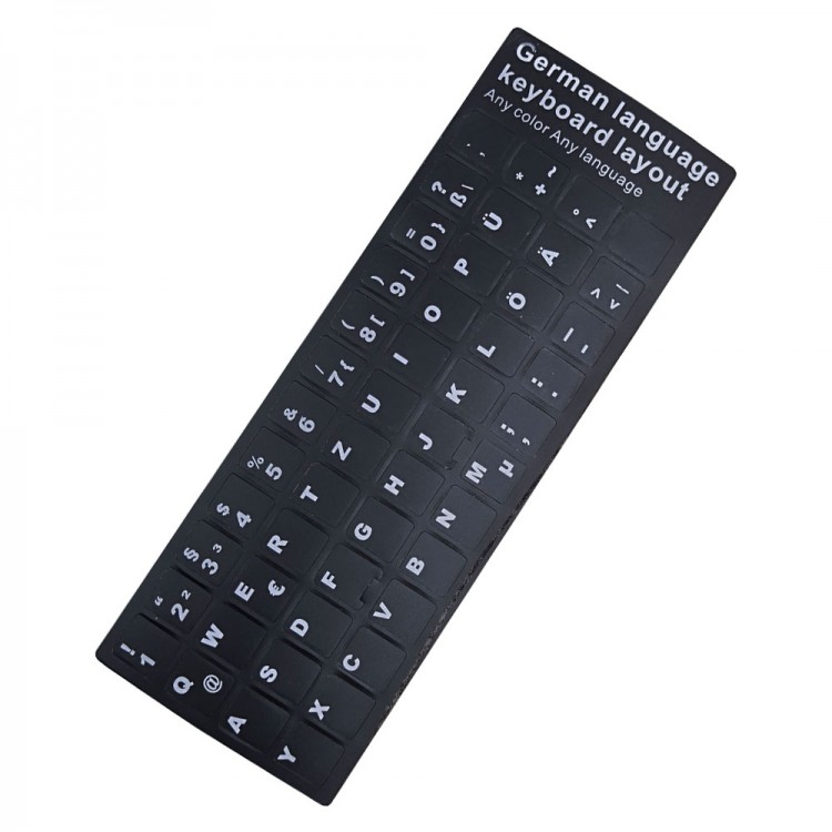 Almanca Q klavye sticker siyah q klavye sticker