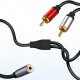 Dişi 3.5 mm erkek 2 rca çecirici kablo 2 rca erkek 3.5 dişi stereo çevirici