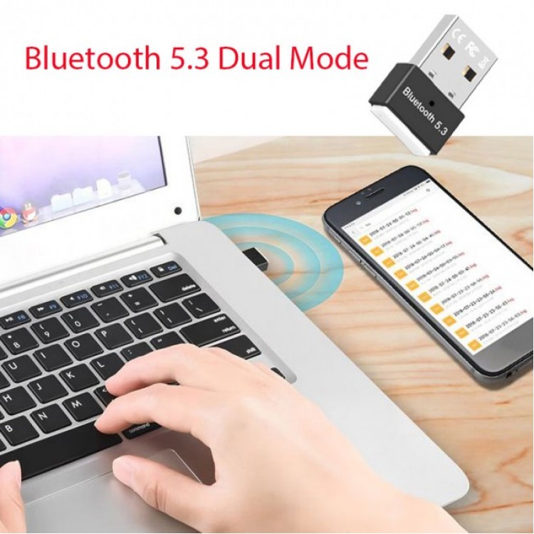 Dual mod USB Bluetooth adaptörü kablosuz 5.3 çift modlu BT adaptör siyah Dual mod USB Bluetooth adaptörü kablosuz 5.3 çift modlu BT adaptör siyah