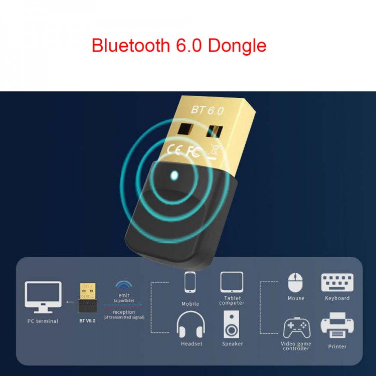 Usb Bluetooth 6.0 dongle bluetooth alıcı adaptör 20m mesafeli engelsiz Usb Bluetooth 6.0 dongle bluetooth alıcı adaptör 20m mesafeli engelsiz