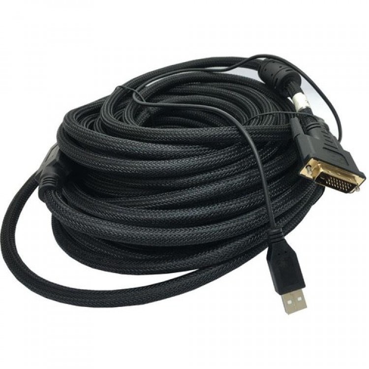 dvı 24+1 erkek erkek kablo + usb 2.0 güç kablosu dvı-d  20m