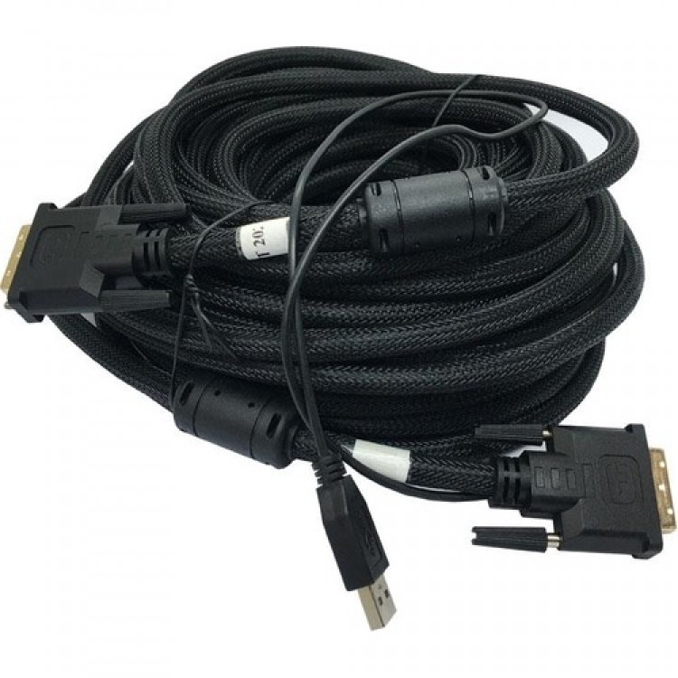 dvı 24+1 erkek erkek kablo + usb 2.0 güç kablosu dvı-d  20m