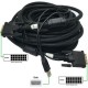 dvı 24+1 erkek erkek kablo + usb 2.0 güç kablosu dvı-d  20m