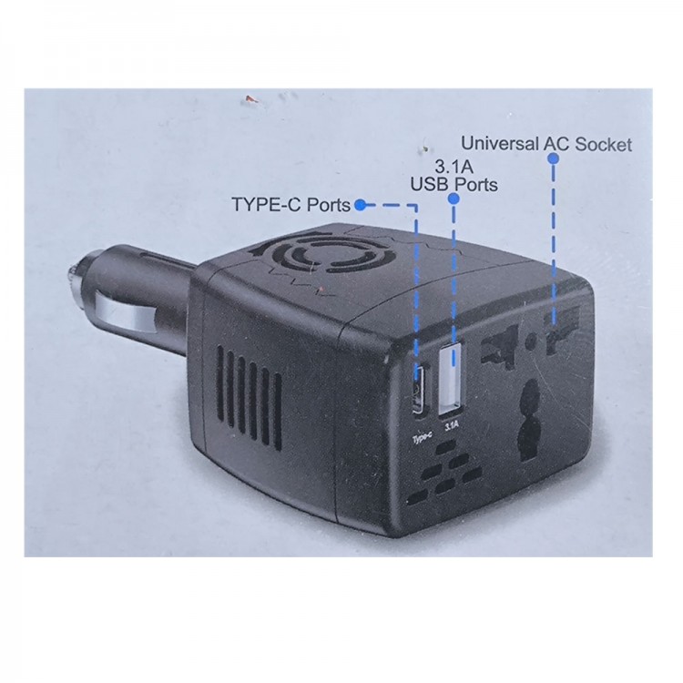 Araç çakmak inverter 150w invertör çakmaktan 12v to 220v çevirici Araç çakmak inverter 150w invertör çakmaktan 12v to 220v çevirici