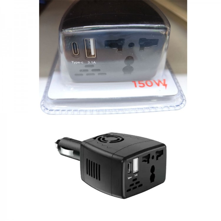 Araç çakmak inverter 150w invertör çakmaktan 12v to 220v çevirici Araç çakmak inverter 150w invertör çakmaktan 12v to 220v çevirici
