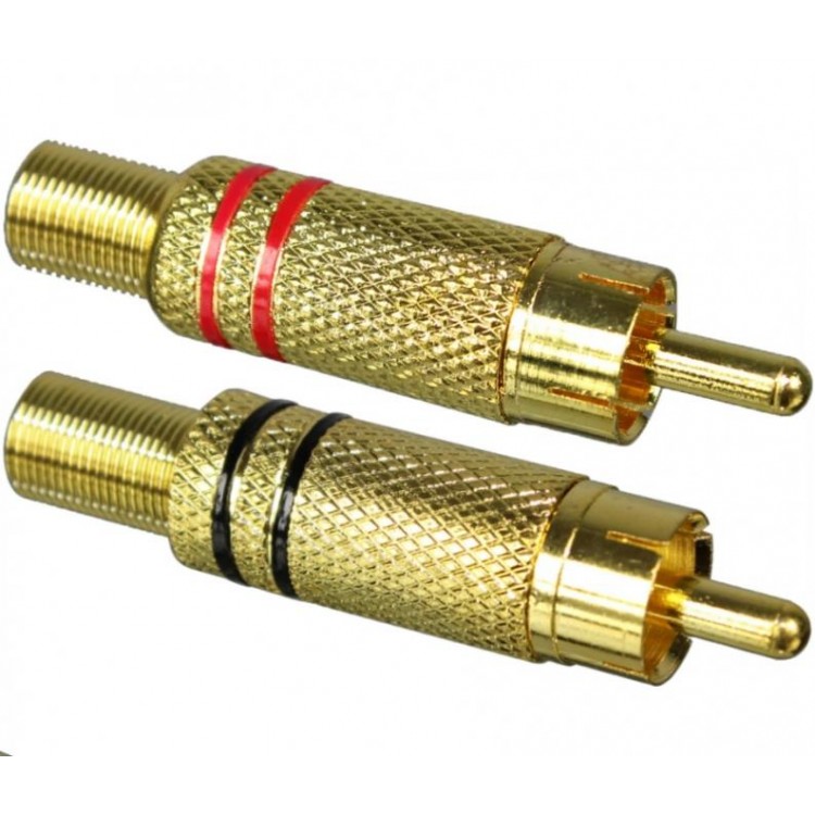 Gold rca erkek konnektör metal erkek rca konnektör rca erkek jack