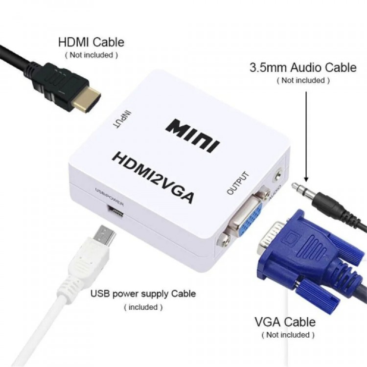 Güç destekli hdmi vga çevirici elektrikli hdmi vga çevirici