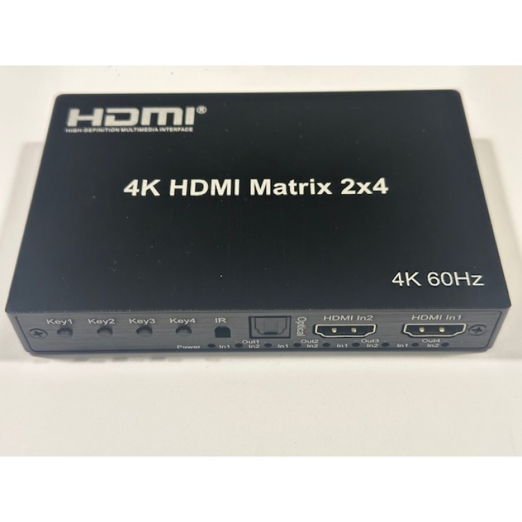 2x4 matrix switch hdmi 4k 60hz 2 giriş 4 çıkış matrix switch