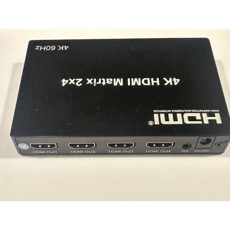 2x4 matrix switch hdmi 4k 60hz 2 giriş 4 çıkış matrix switch